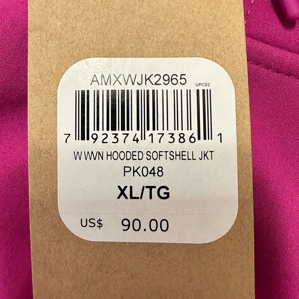 Asics Woven Hooded Softshell Jacket Regular Fit Pink Womens Size XL NWT - Picture 5 of 9